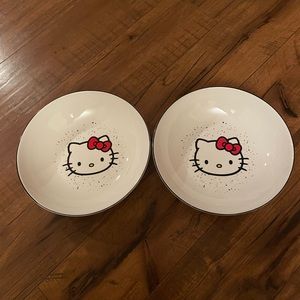 Hello kitty set 2 pasta bowls